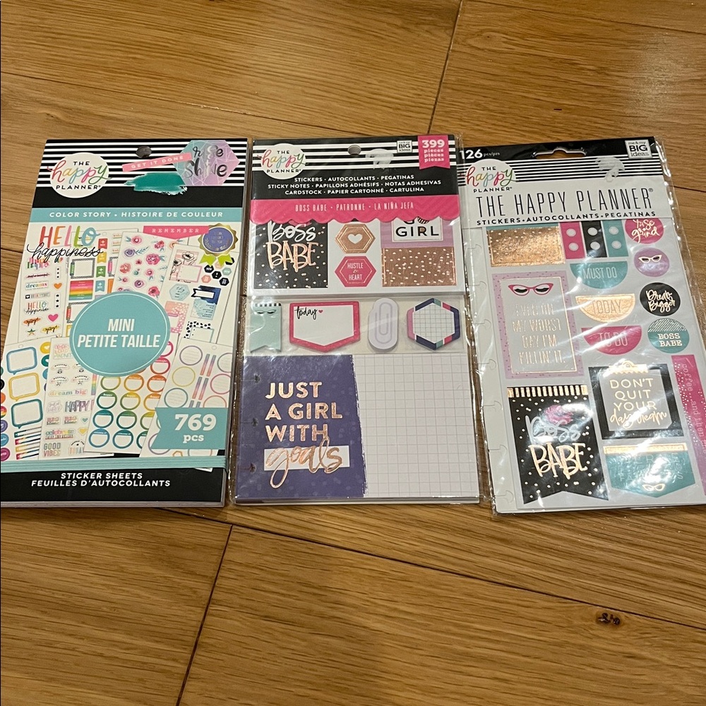 The Happy Planner Boss Babe Sticker Packs & Color Story Stickers